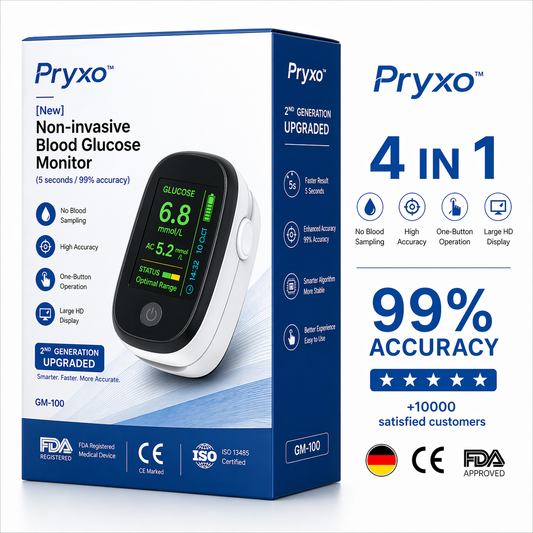 2026 Pryxo™ Non-Invasive Blood Glucose Monitor – 5 Seconds / 99% Accuracy